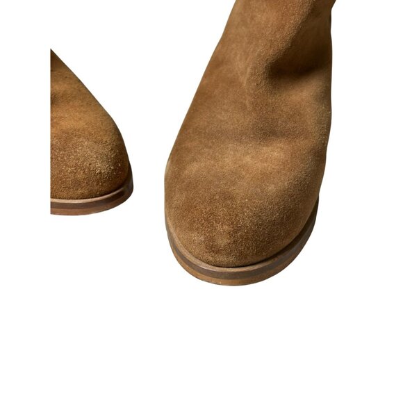 Steve Madden Raisie Ankle Booties Leather Brown Tan Suede Boots Women's 7.5 M - Picture 11 of 14